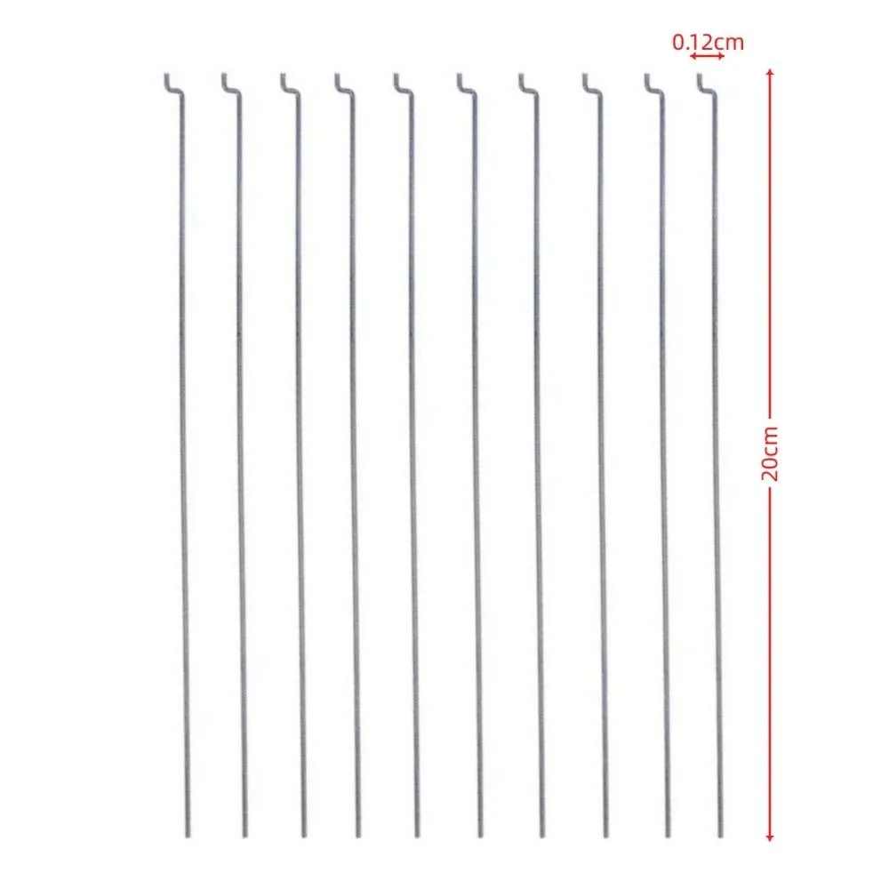 20pcs Reusable Z-type Steering Gear Lever Metal Length 20cm Pull Rod Dia 1.2mm RC Plane Accessories Servo Lever