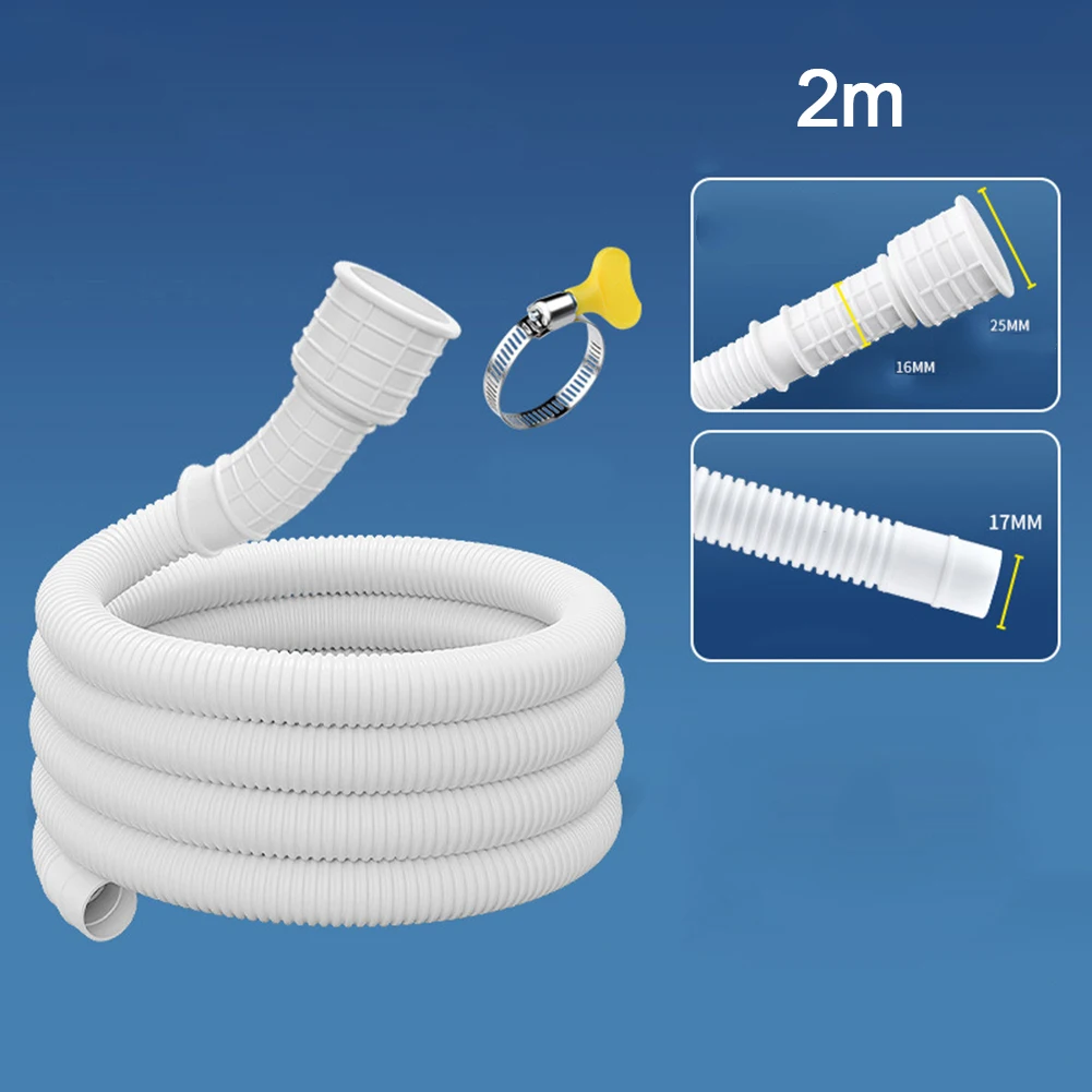 1pc 1-5M Weiß Ablauf Schlauch Rohr Klimaanlage Ablauf Rohr Für Wasserhahn Zubehör Waschmaschine Wasser Rohr hause Hardware – Detail 6