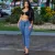 Women's New Jeans Street Fashion Washed Denim Casual Elastic Trousers Slim Fit Sexy Pants