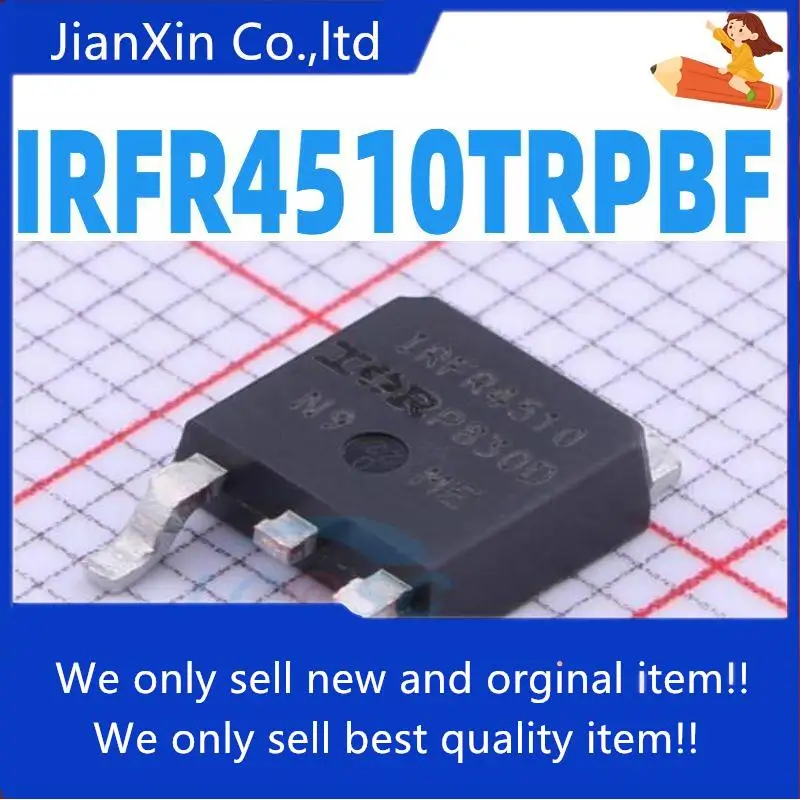 

10 шт. Оригинальный Новый IRFR4510TRPBF FR4510 N-channel трубка с полевым эффектом 100V 63A SMD TO252
