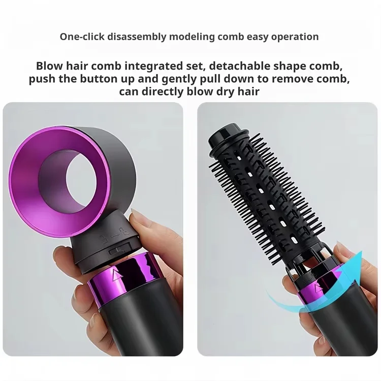 Description Picture 4 of itemHair dryer brushes  6 in 1  hair dryer hot comb hair straightener hair straightener brush electric hair brushes Home