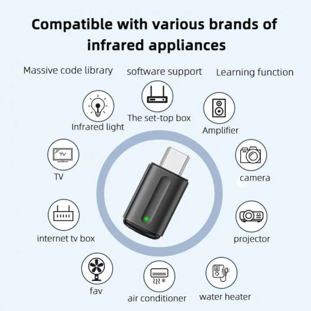 Remote Control Smartphone IR Infrared Transmit For Air Conditioner Mini Adapter Type C/Micro USB Interface 1PCS