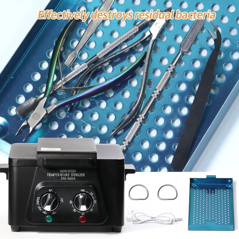LINMANDA Sterilizer for Nail Tools High Temperature Metal Equipment High Temp for Spa Salon Barber Shops Salon Hairdressing Tool