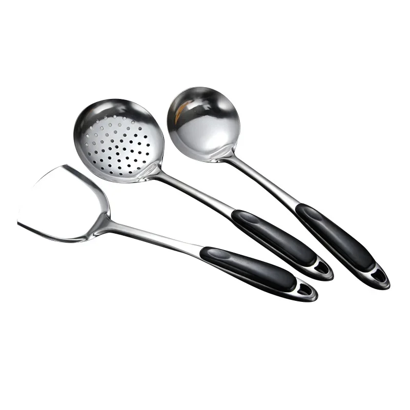 Kitchen Utensils Stainless Steel Spatula Soup Spoon Shovel Thickened Anti-scalding Rice Spoon Frying Shovel Utensils Kitchen