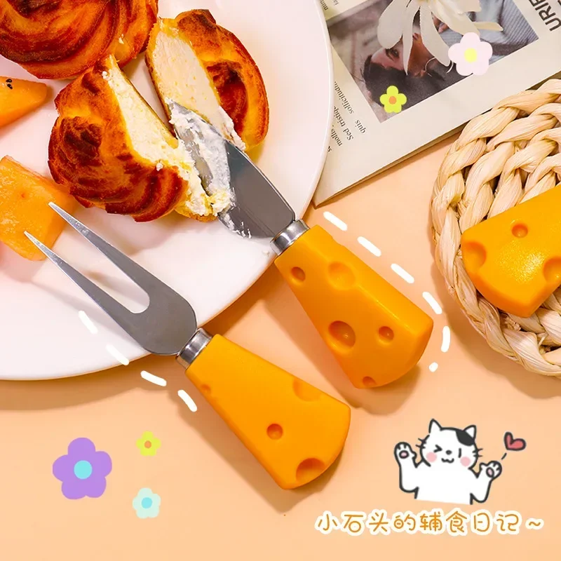 Cheese Fruit Knife Fork Spoon Shovel Creative Cute Western Tableware Butter Toast Jam Spread Knife Small Fork Dinnerware Sets