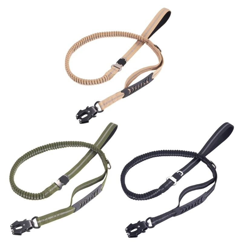 

Elastic Leads Rope with Padded Control Handle for Dogs Traction Military Bungee Dog Training Leash with Shock Absorption