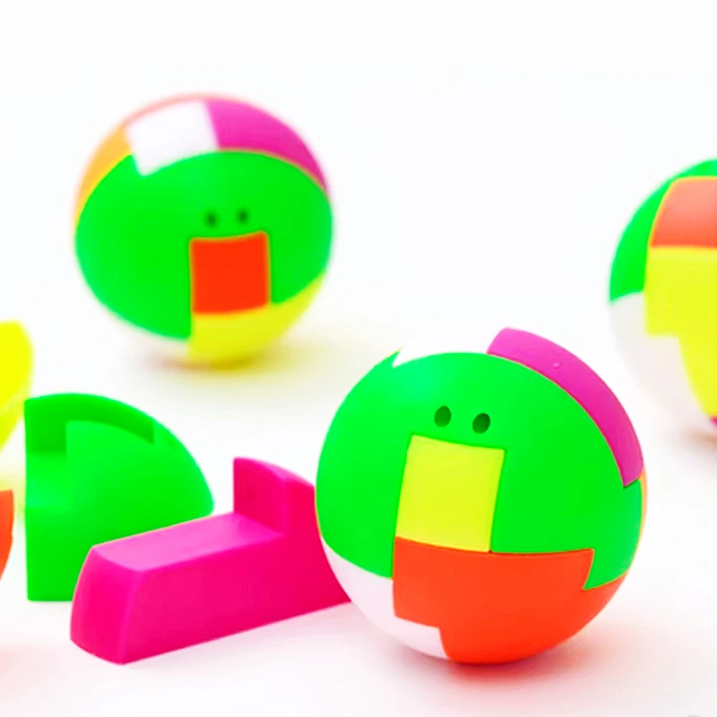 5pcs 4,5 cm Mini-Puzzle montiert Bausteine Magic Ball Spielzeug Kinder Geburtstags feier bevorzugen Geschenk Karneval Preise Werbe geschenk Pinata – Detail 6