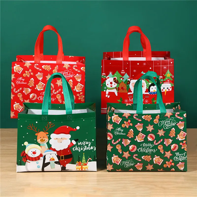 

Рождественские подарочные пакеты для конфет, печенья, пластиковые пакеты для упаковки закусок, украшения на Рождество, сумки для хранения сувениров