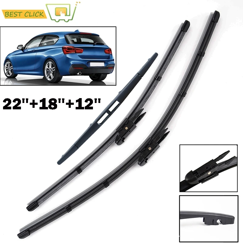 Misima Windschutzscheiben-Scheibenwischerblätter für BMW 1er F20 F21 vorne Heckscheiben-Set 2011 2012 2013 2014 2015 2016 2017