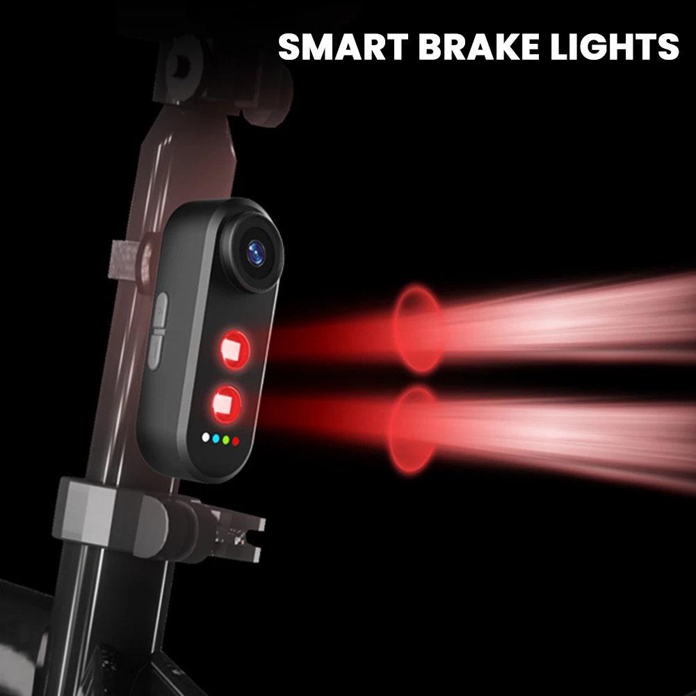 B14 Bike Recorder Camera With Tail Light 1080P HD 150 Degree Viewing Phone Interconnection Water Proof Rear View Sensor Camera