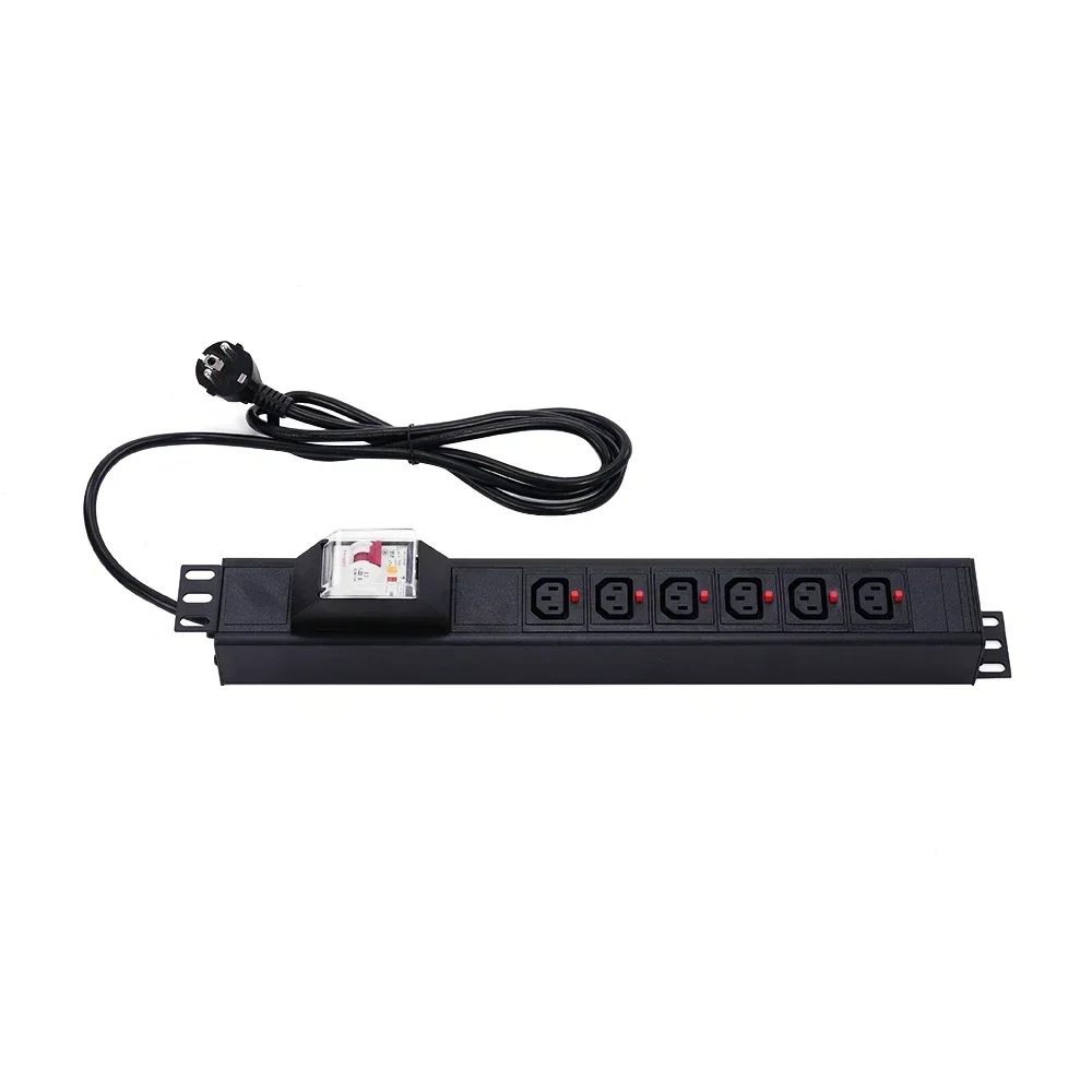 2026년형 새로운 WIFI 스마트 6구 C13 PDU 소켓(2M 케이블 포함, EU 플러그)