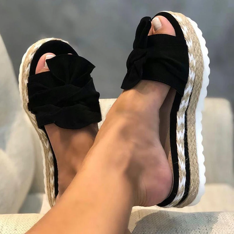 

Fashion Women Shoes Sandals Peep Toe Platform Shoes Indoor Outdoor Women Shoe Solid Color Wedge Shoes Light Sandalias Mujer