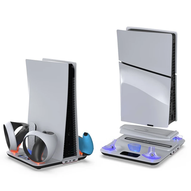  PS5 Slim Stand with Cooling Station and Controller