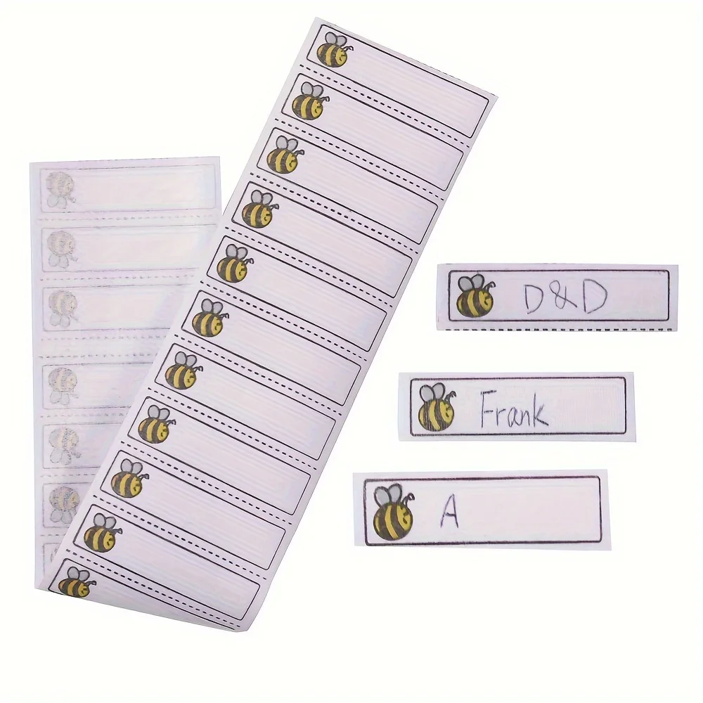 White Washable Iron on Name Labels Garment Fabric Clothing Labels Tags Marker Set for School Sewing Accessories 100/200pcs clothing labels