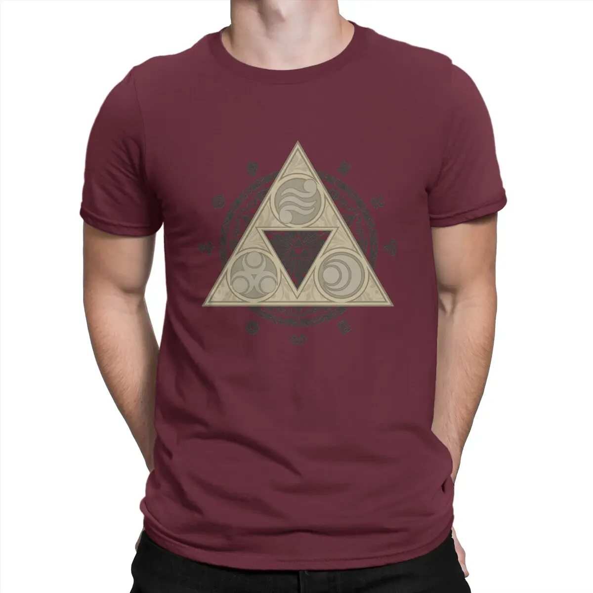 thumbnail image 1 of Camisetas Balance de algodón puro para hombre, camisetas creativas, cuello redondo, camiseta Z-Zelda, ropa de manga corta, 1 of 7