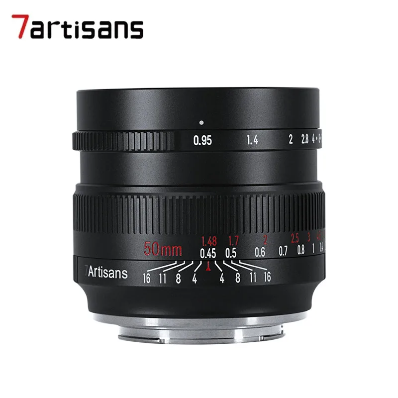 

7artisans 7artisans MF 50 мм F0.95 фотообъектив с большой диафрагмой для Sony E Canon фотообои Canon RF Fuji FX Nikon Z Z50 Micro 4/3