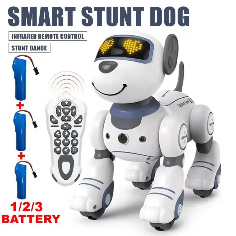 

Funny RC Robot Electronic Dog Stunt Dog Voice Command Programmable Touch-sense Music Song Robot Dog for Children's Toys Gifts