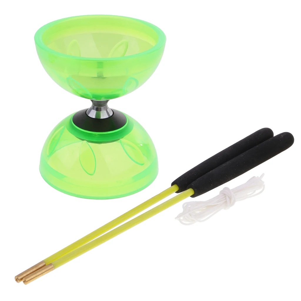 Diabolo Toy Triple Bearing Diabolo with Sticks and Extra String Diabolo Metal Sticks Juggling Gift for Fitness Beginners Adults Kids