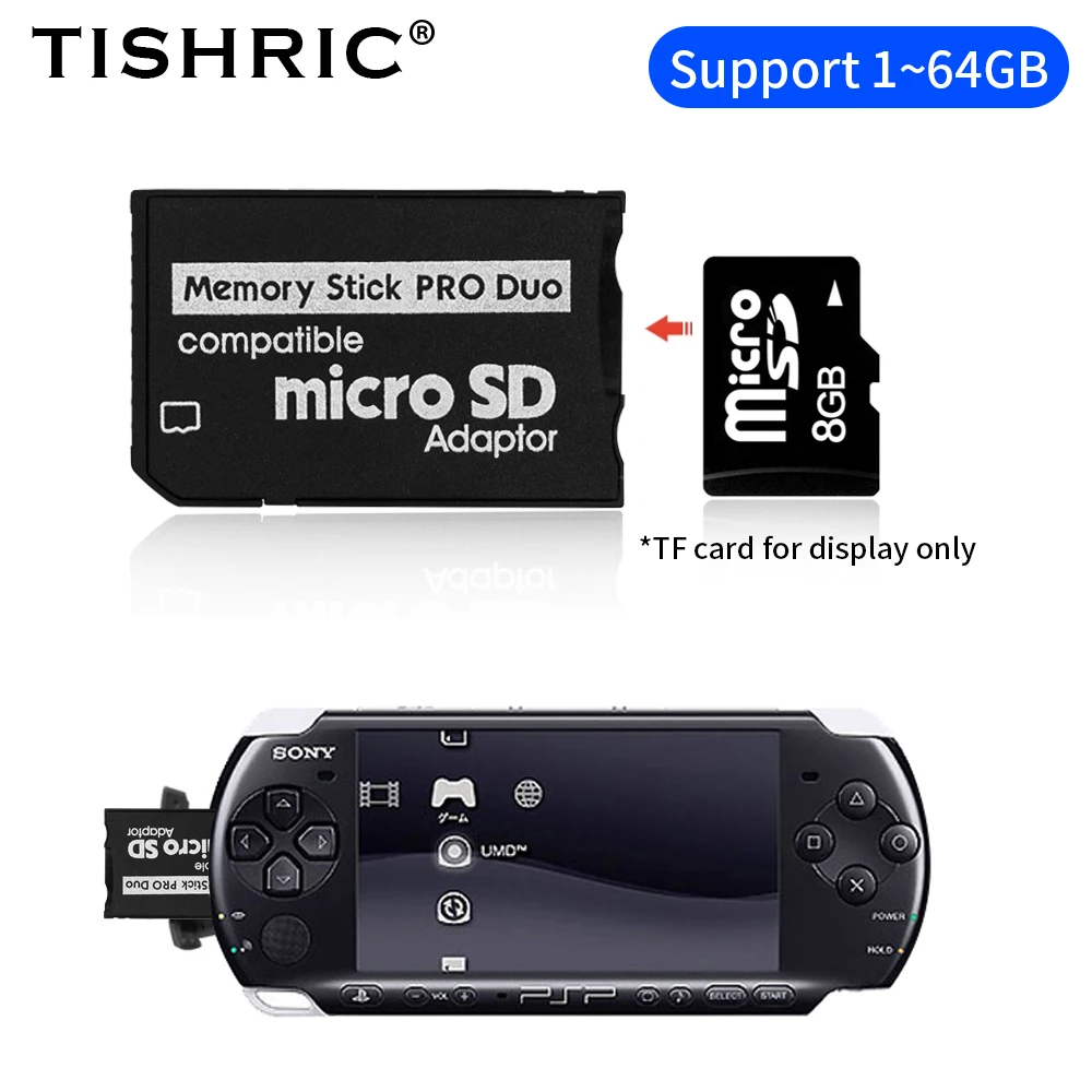 TISHRIC TF to SD Card Reader,Micro SD Pro duo ferrule,Compatible 2 TF Card to Micro SD Adaptor Support OS with Capacity of 64GB images - 6