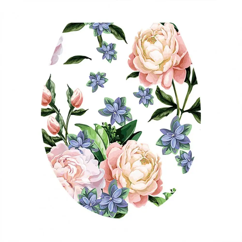 

Easy to Remove Sticker Removable Toilet Sticker Waterproof Peony Flower Decal Removable Toilet Lid Sticker with Strong for A