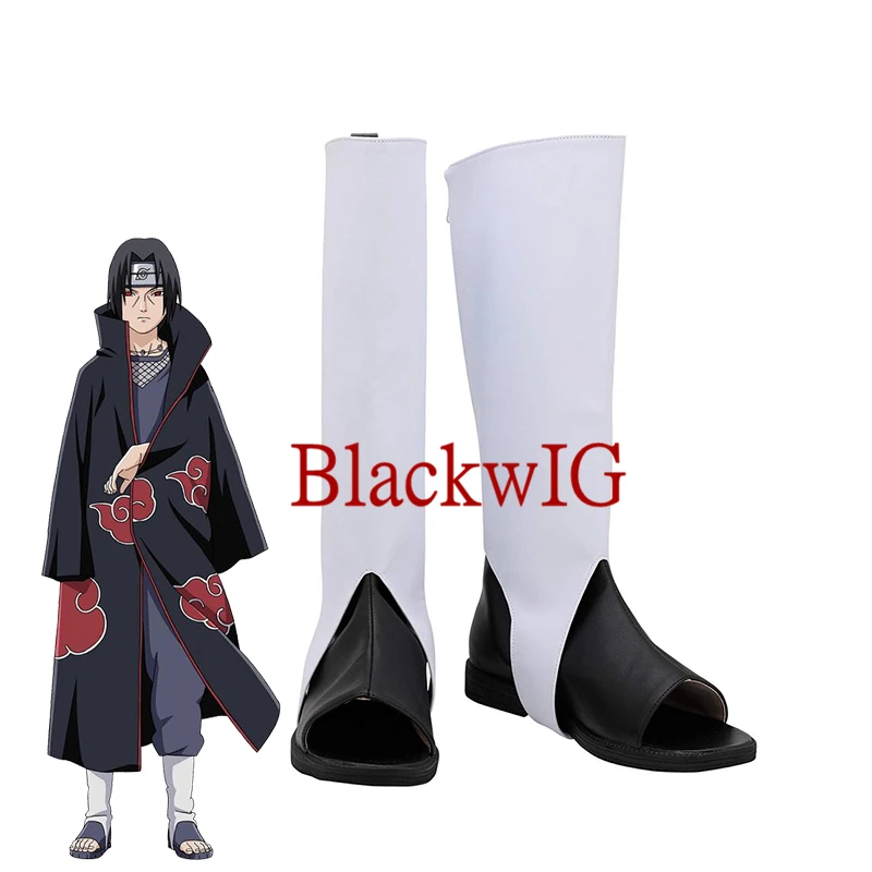 

Anime Itachi Cosplay Shoes Halloween Party Leather Boots Custom Made
