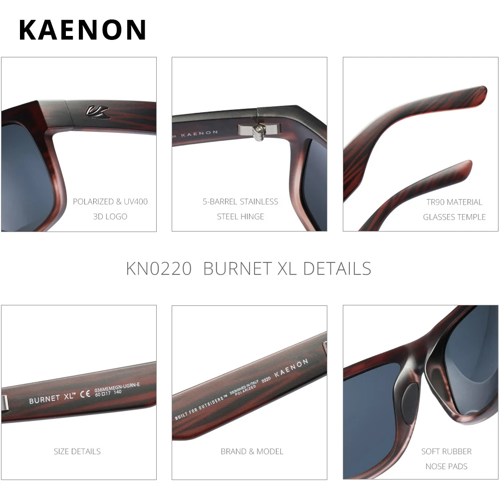 Marca KAENON, gafas de sol deportivas polarizadas a la moda para hombre, nueva montura TR90 + 100% protección UV, gafas para conducir, para pescar, anti_voghion.com