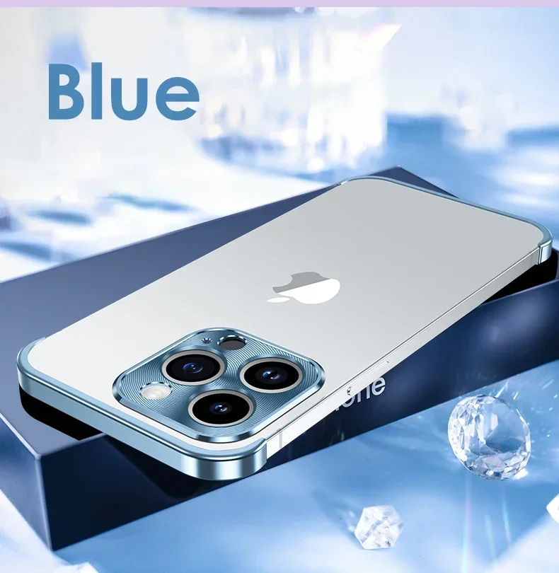 Sleek Aluminum Frameless Bumper with Camera Lens Protector