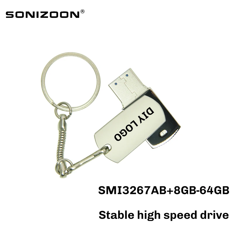 SONIZOON XEZUSB3.0005 회전 펜 드라이브 USB 플래시 드라이브 SMI3267AB/8GB 16GB 32GB 64GB, 안정적인 고속 메모리 astick
