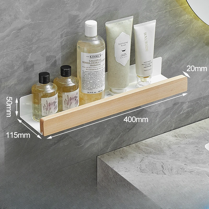 Wooden Kitchen Shelves，Kitchen Spice Rack，Wall-Mounted Punch-Free, Wall wood Storage Shelf， kitchen organizer  corner shelf 4