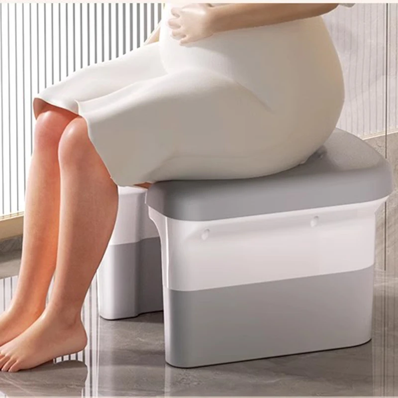 Space Saving Bathroom Chair Shower Nordic Designer Portable Stool Cute Small Sauna Elderly Squat Tabouret Postmodern Furniture
