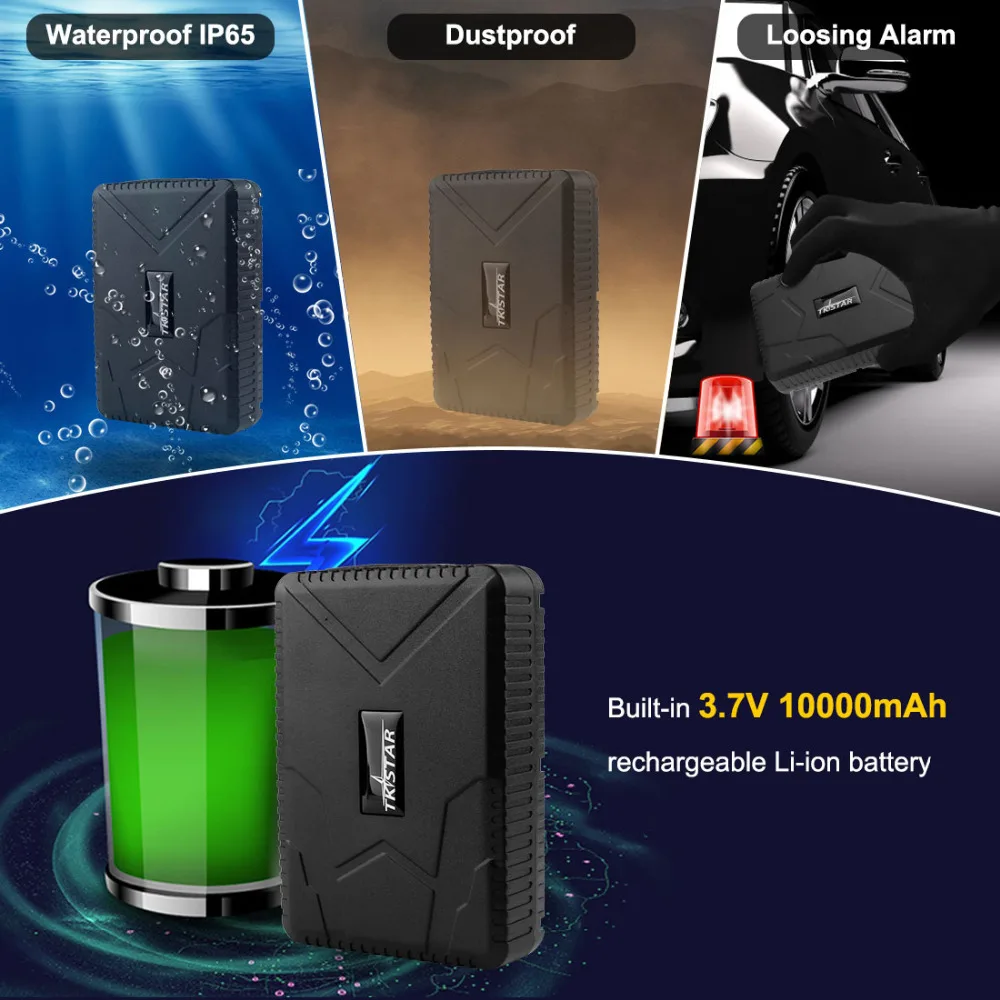Car GPS Tracker TK915 GPS Locator 10000mAh Magnet Waterproof IP65 Anti Theft Anti Lost LIFETIME FREE APP