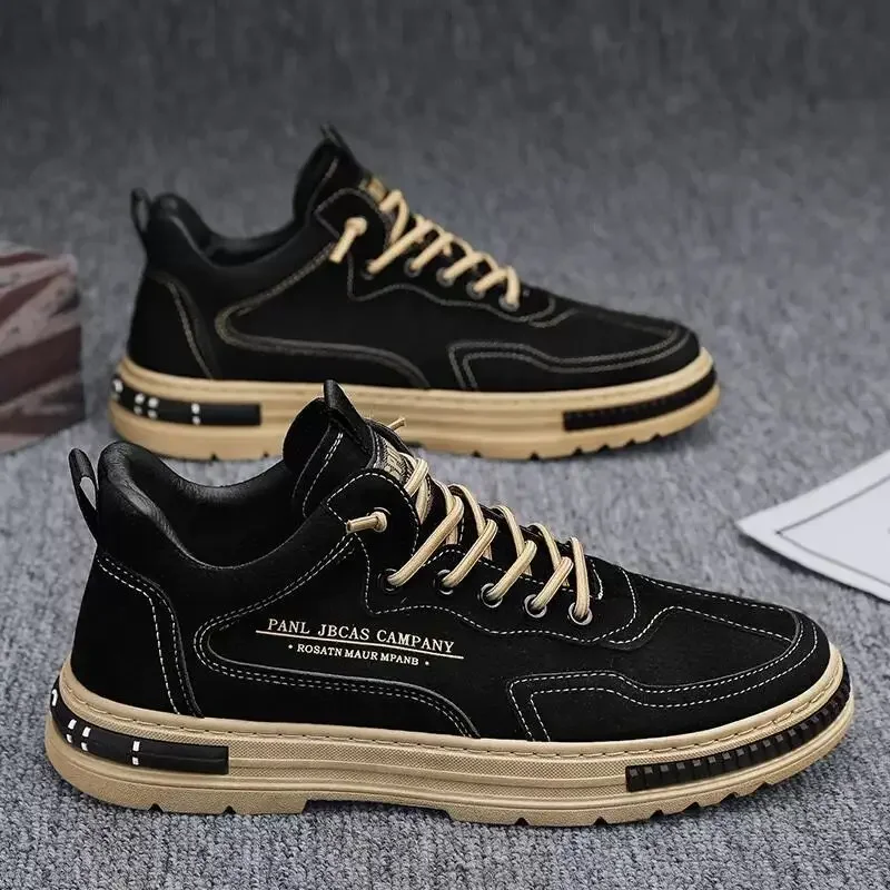

Autumn New Breathable Workwear Shoes, Men's Korean Edition, Trendy and Versatile Sports and Casual Shoes, Thick Sole Board Shoes