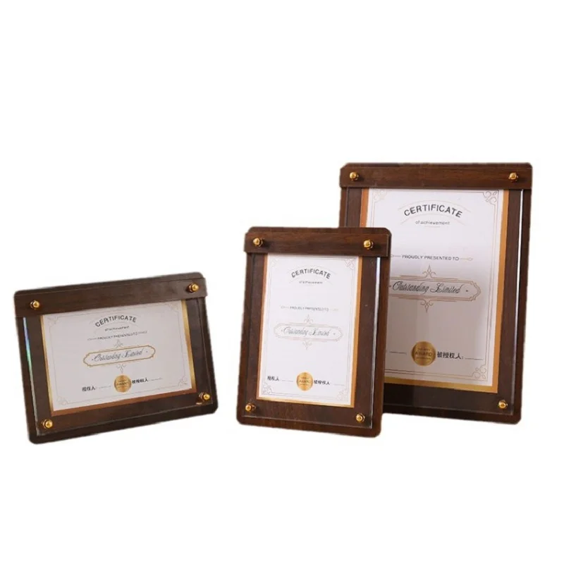 A4 인증서 디스플레이 프레임 문서 프레젠테이션을 위한 아크릴 수상 쇼케이스 스탠드, 인증서 및 사진에 적합