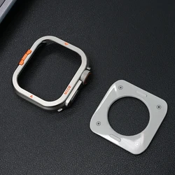 Premium Aluminum Bumper Frame for Smartwatch - Luxury Metal Protector Case (Titanium color)