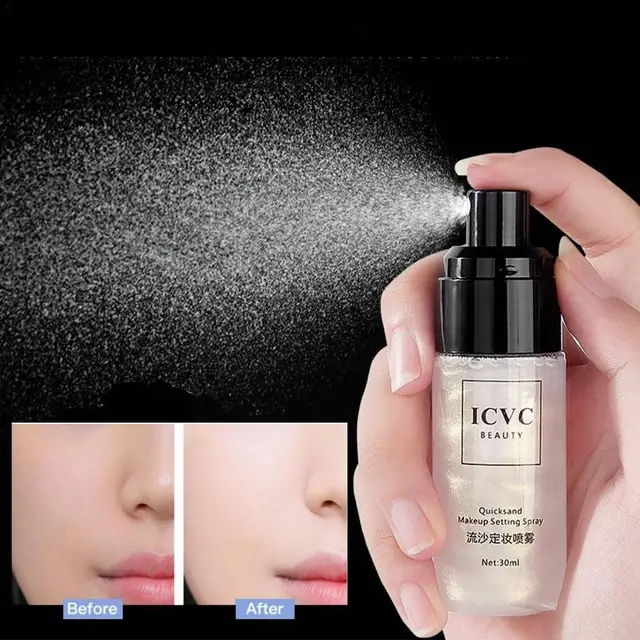 30ml Glitter schnell fertig Make-up Einstellung Spray feuchtigkeit spendend lange Öl fixierer Foundation dauerhafte wasserdichte Kontrolle bilden r6s2
