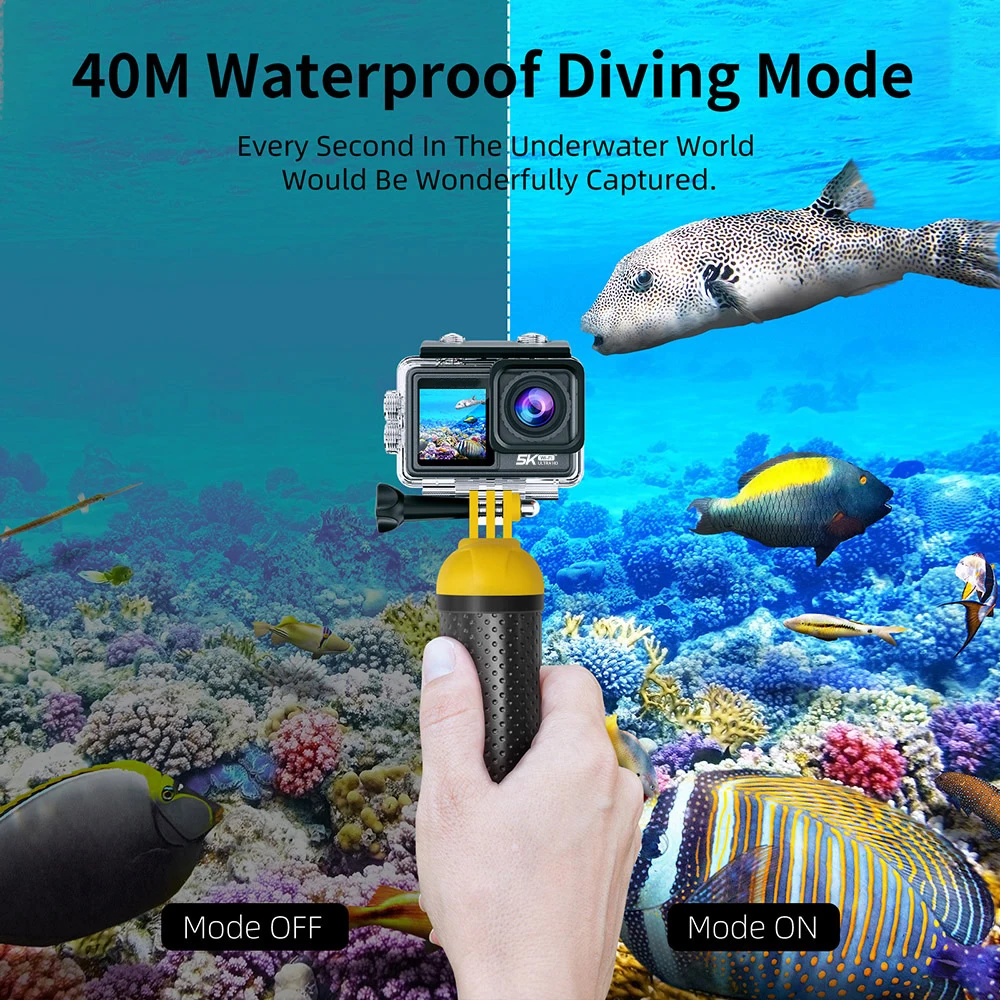 YNFECN C5S Action Camera 5K 4K 60FPS DVR EIS 1080P Waterproof Webcam Wi-Fi go Sports Cam Camcorder Pro 5