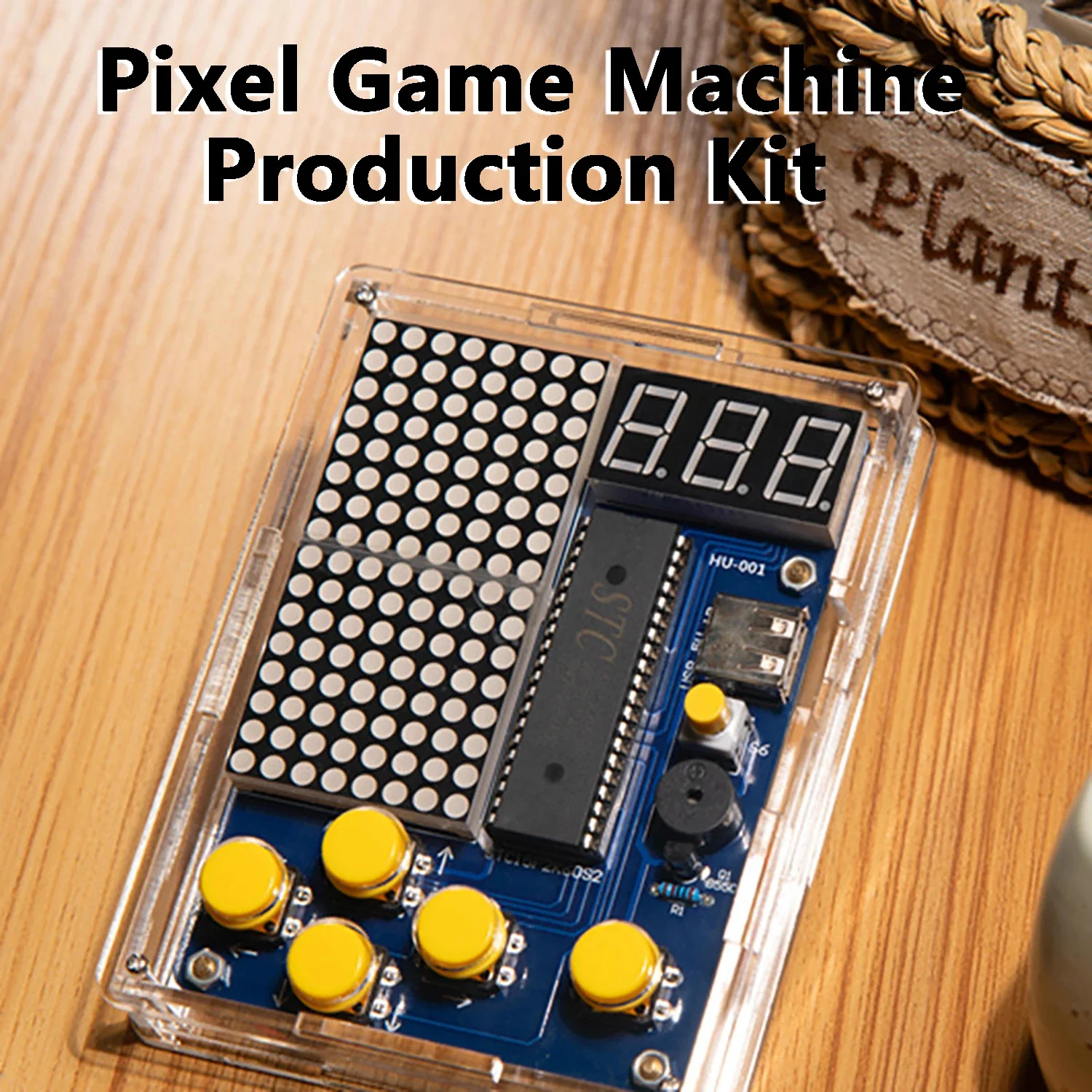 Kit DIY De Consola Portátil Con Soldadura – Acrílico, 4 Juegos, Alimentación USB O Pilas, Proyecto STEM