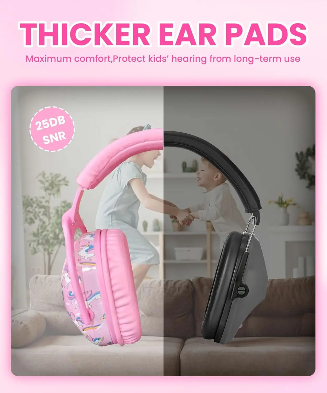 ZOHAN Ear Protectors Kids Earmuffs Safety Unicorn Cartoon