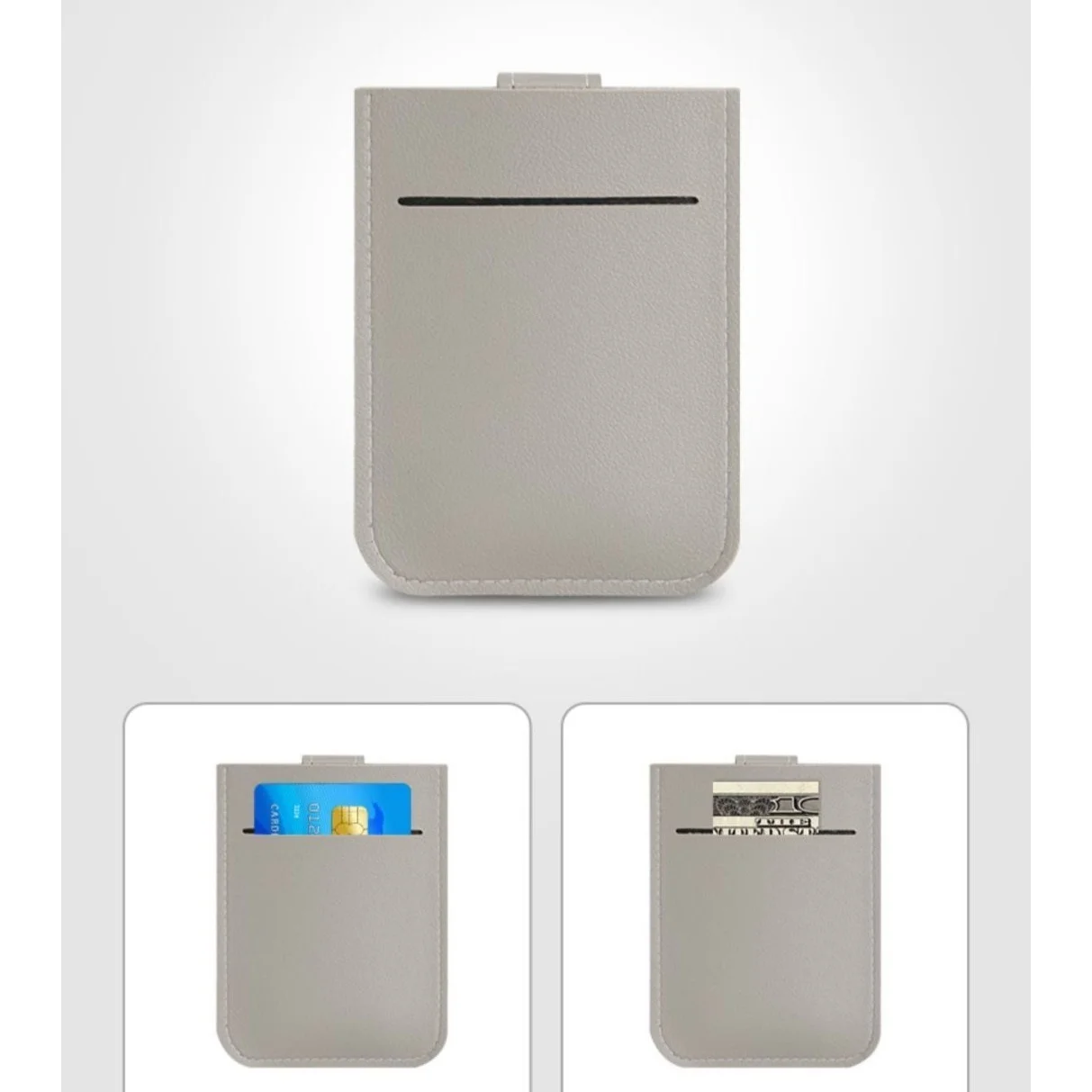 Elegant Leather Card Sleeve with Pull-Out Design – Large Capacity Holder