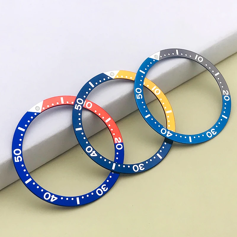 39Mm Lunetta Inserto Resina Alluminio Seiko Turtle Case Ring Fit Nh35 Nh36 6105 Turtle Watch Case Colore Mix Ring Man Watch Parts