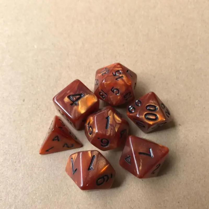 Multifaceted Dice RPG 4 6 8 10 12 20 D4-D20 Polyhedral TRPG Games Dice Set Board Game Entertainment SD 7pcs/set