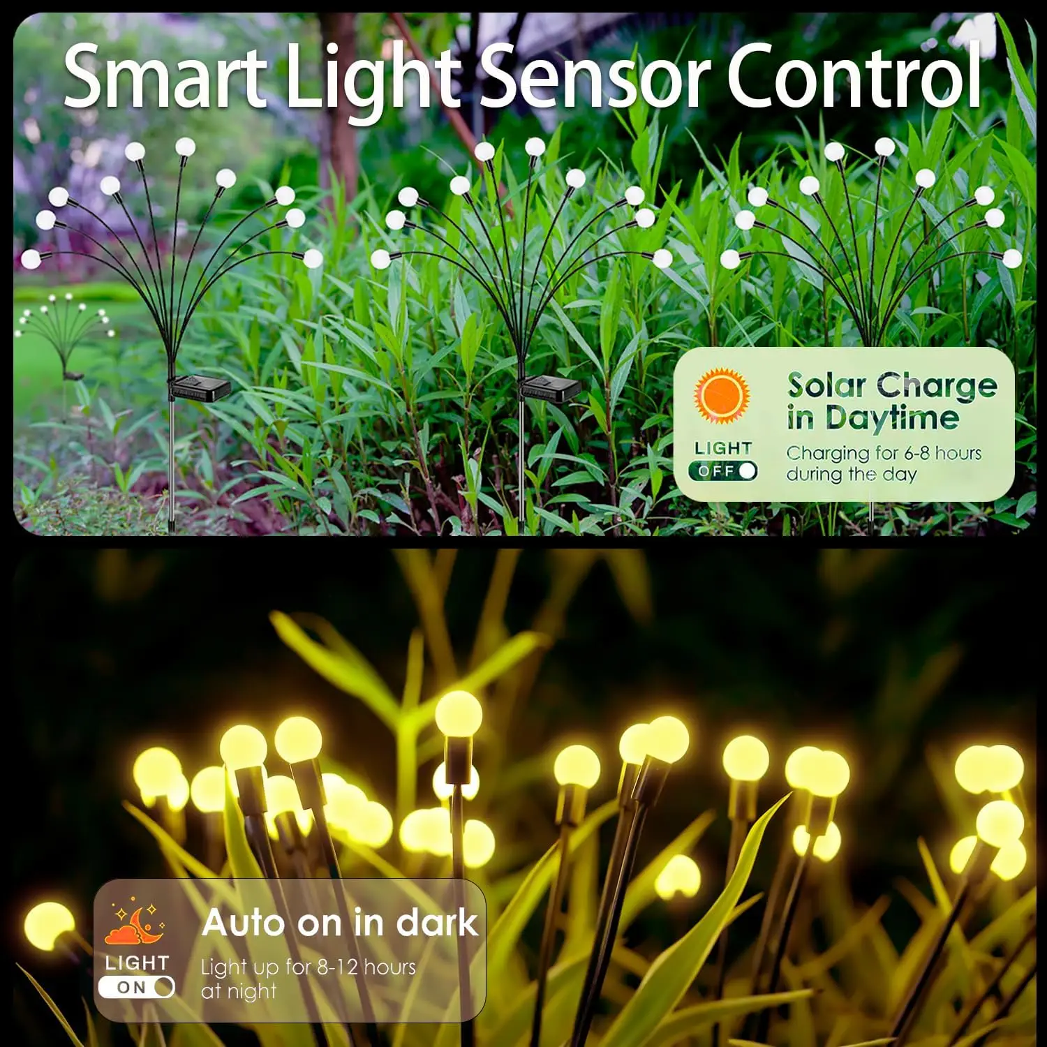 أضواء الحديقة الشمسية ضوء يتمايل بالطاقة الشمسية ي...