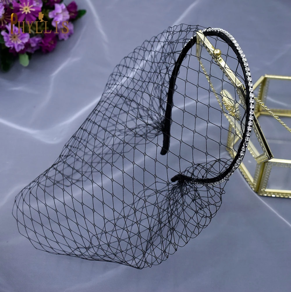 JM06 Rhinestone Women's Fascinating Veil Retro Charming Hat Bridal Veil with Headhoop Birdcage Wedding Women’s Fascinator Veil JM06 Rhinestone Women's Fascinating Veil Retro Charming Hat Bridal Veil with Headhoop Birdcage Wedding Women’s Fascinator Veil