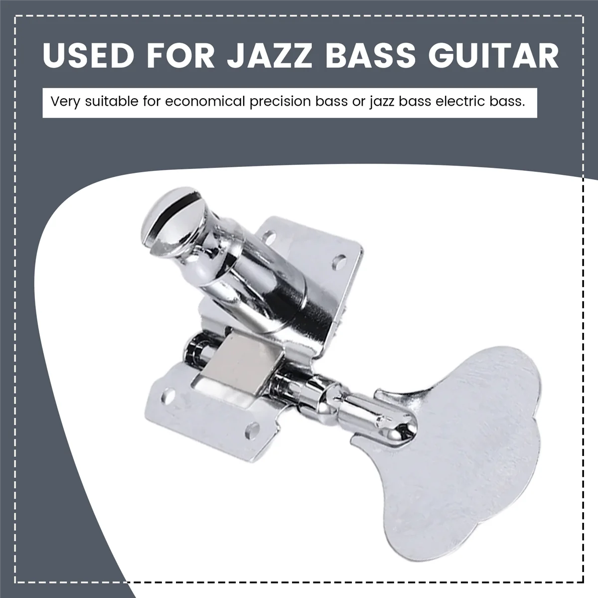 Guitar Tuning Pegs Guitar Tuning Pegs Electric Bass Tuner Peg Guitar Open Gear Tuning Pegs Machine Heads for Fender Jazz Bass Silver 4Pcs