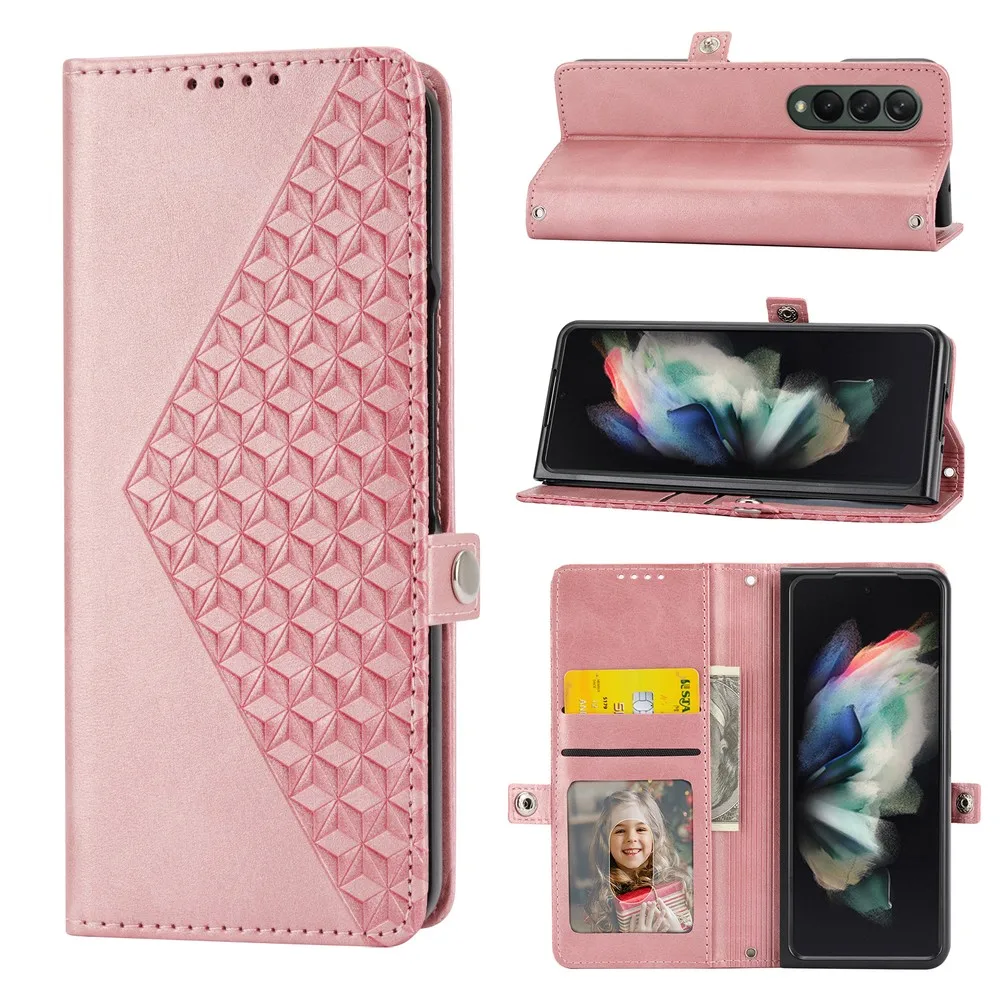 Per Galaxy Z Fold4 Custodia Per Samsung Galaxy Z Fold3 5G Z Fold4 Cover Coque Flip Wallet Custodie Per Cellulari Cover Sunjolly