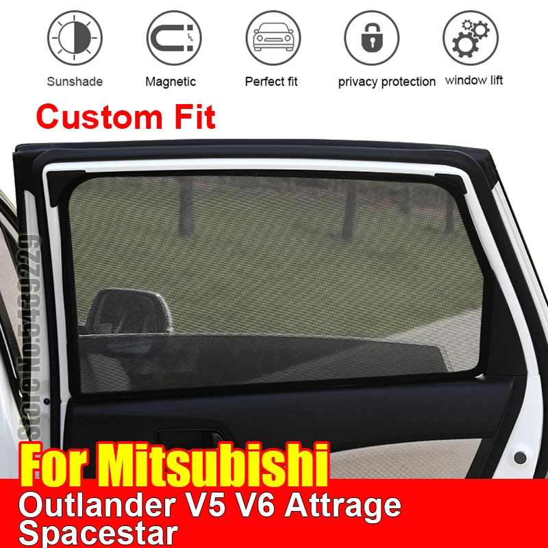 

For Mitsubishi Outlander V5 V6 Attrage Spacestar Car Sun Visor Accessori Window Cover SunShade Curtain Mesh Shade Blind