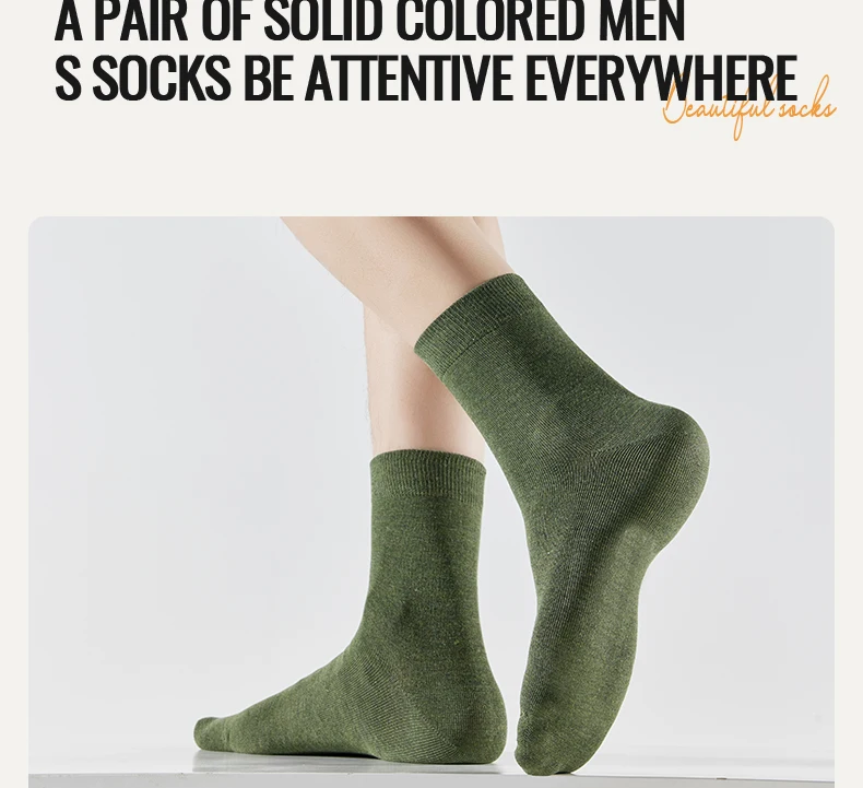 Antibacterial Bamboo Socks – Men’s Business Dress Socks, Thin Deodorant Crew, 5-Pack