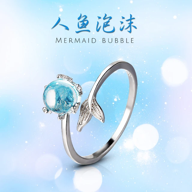Bohemian Turquoise Mermaid Ring Opening Adjustable Rings for Women  Stainless Steel Jewelry Accessories Birthday Party Gifts - AliExpress
