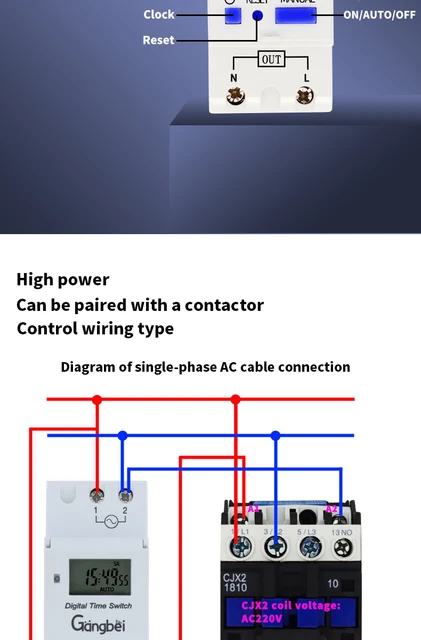 Sutekus Interruptor de temporizador digital de 7 días DC 12V 16A Relé de  interruptor de tiempo programable