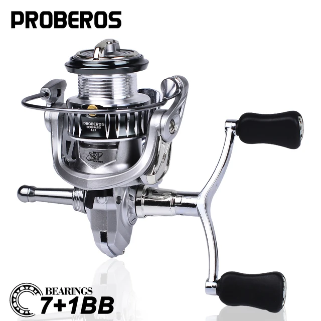 PROBEROS Fishing Reel 1500-2500 Series Double Handle Spinning Wheel 7+1BB  5.2:1 High Speed Wool Gasket Drag System Reel Pesca - AliExpress